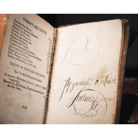 Vesperal Romain XIXeme Reliure cuir marron fonçé Vesperal Romain XIXeme Reliure cuir marron fonçé