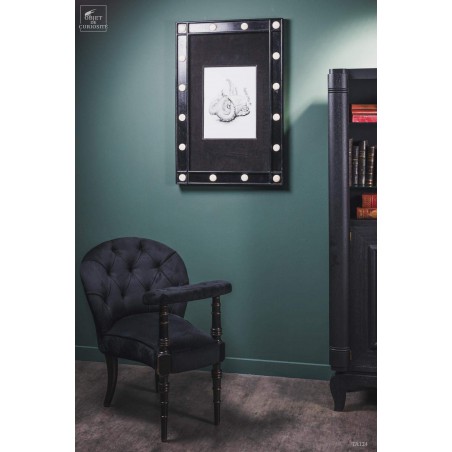 Reproduction of octopus, numbered in black wood frame