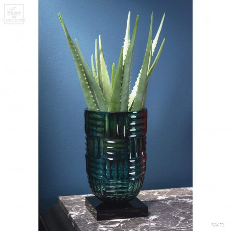 Vase 40's vert et bleu Vase 40's vert et bleu