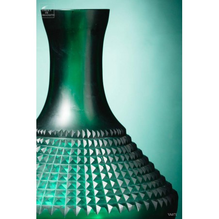 Small matt green vase