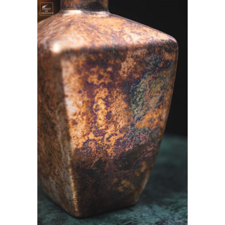 Bottle with stopper - Silver rust finish