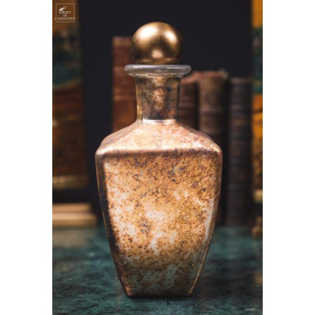 Bottle with stopper - Silver rust finish