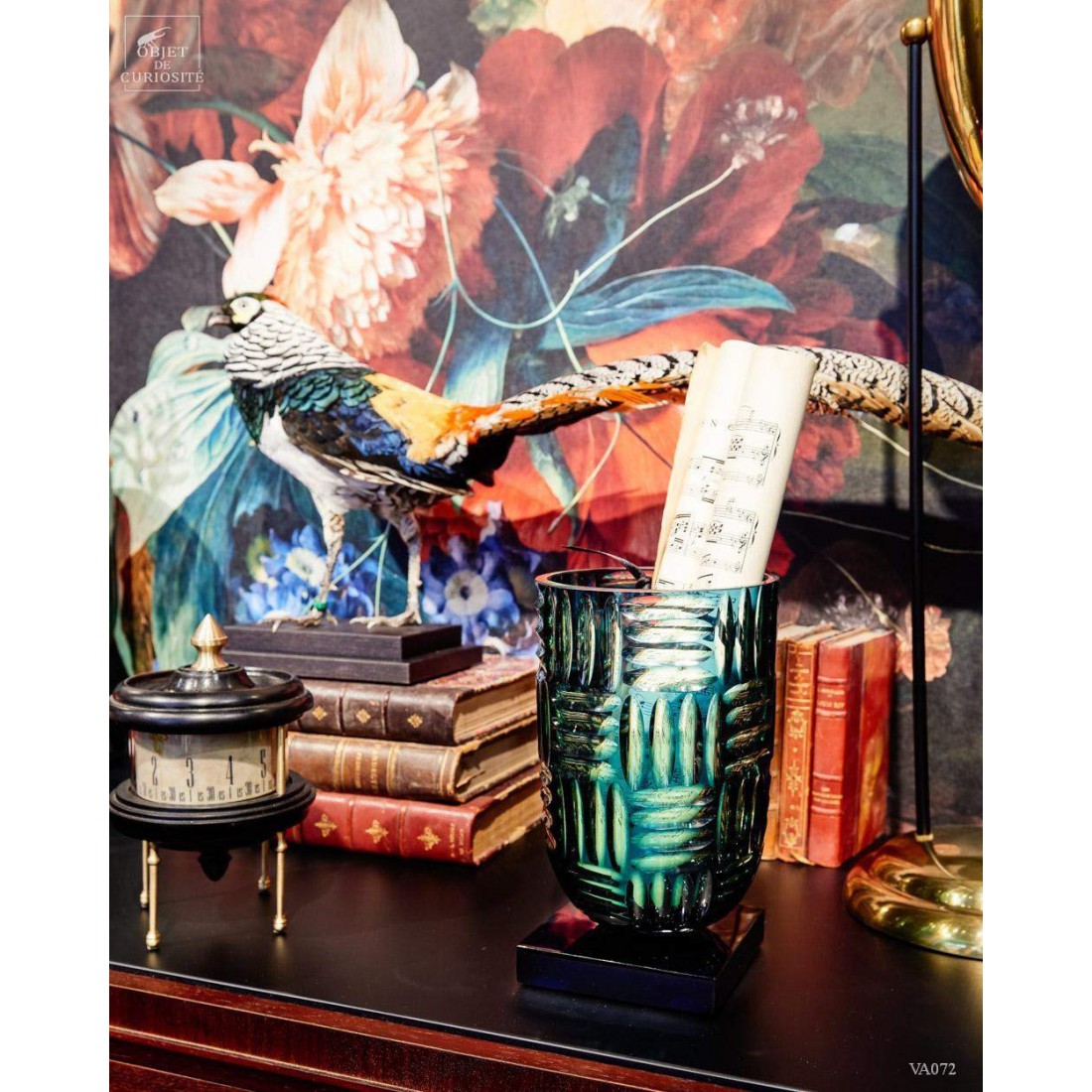 Vase 40's vert et bleu Vase 40's vert et bleu