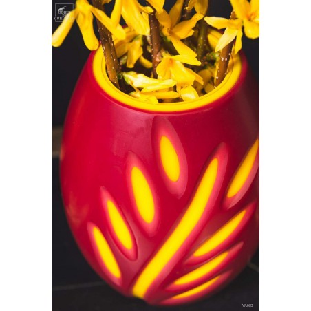 Vase Picasso rouge et jaune