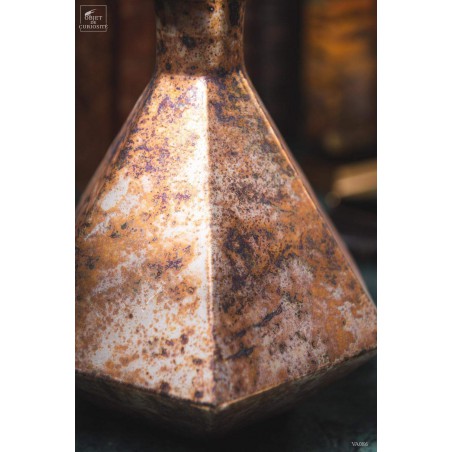 Bottle with stopper - Silver rust finish