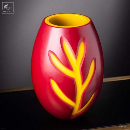 Vase Picasso rouge et jaune