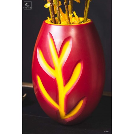 Vase Picasso rouge et jaune