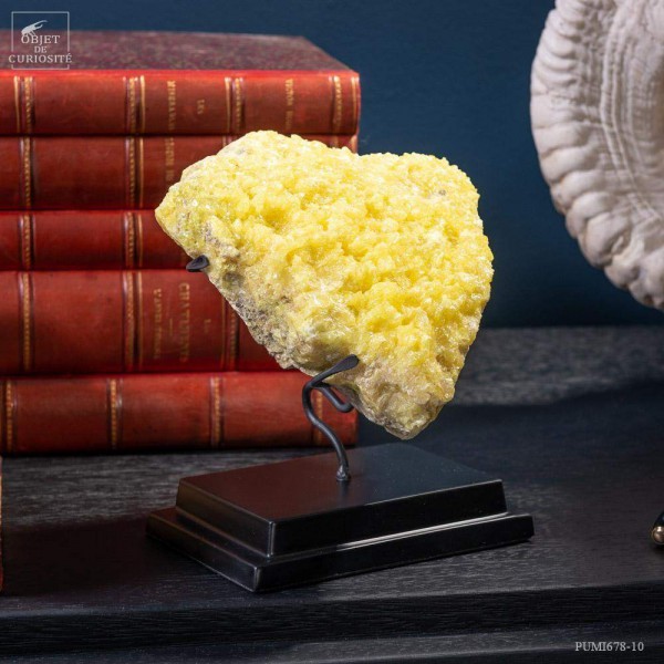 Soufre El desierto de Bolivie  socle rectangulaire noir