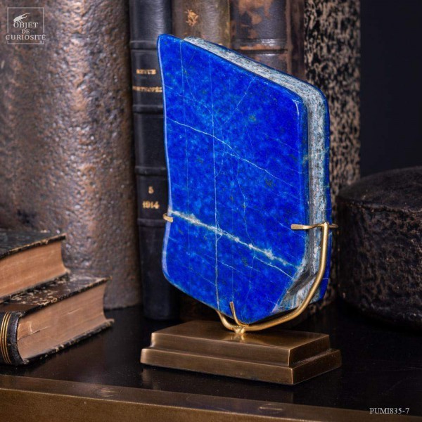 Lapis lazuli de 1.4kg sur socle laiton Afghanistan