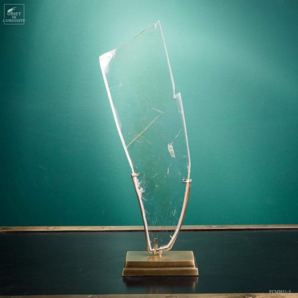 Gypse de Caresse (France)   socle laiton