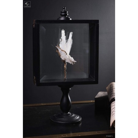 Scolecite crystal in glass display box