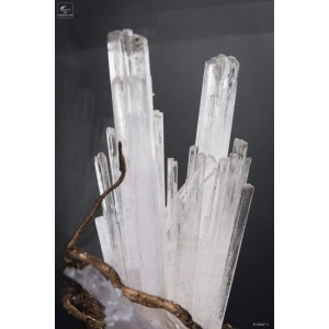 Scolecite crystal in glass display box 2