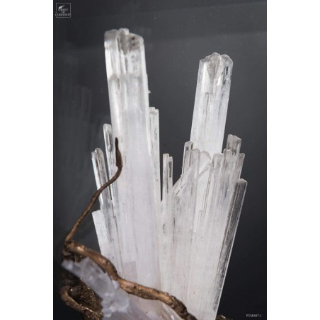 Scolecite crystal in glass display box