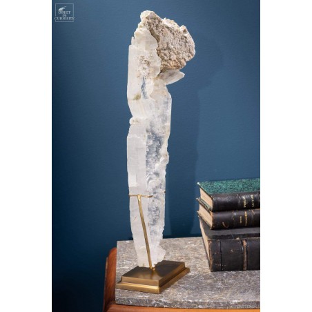 Gypse de Caresse (France)  socle laiton