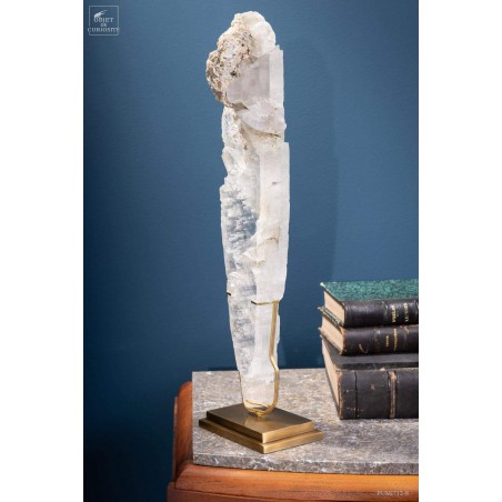 Gypse de Caresse (France)  socle laiton