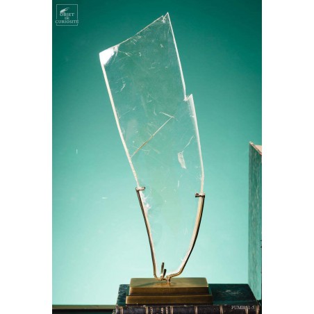 Gypse de Caresse (France)   socle laiton