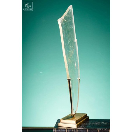 Gypse de Caresse (France)   socle laiton