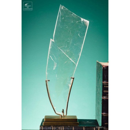 Gypse de Caresse (France)   socle laiton