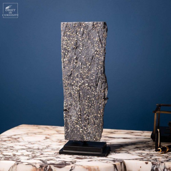 Pyrite cubique dans ardoise des...