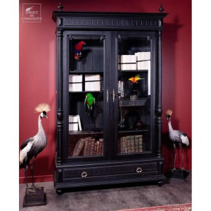 Vitrine Henri II, noir mat...