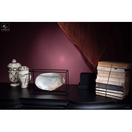 Moule blanche dans cage filaire