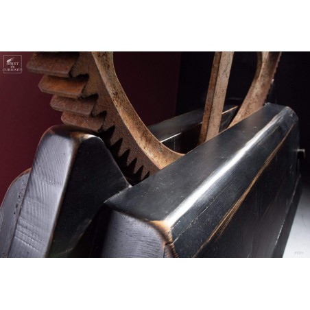 Giant Gear on solid black wood stand