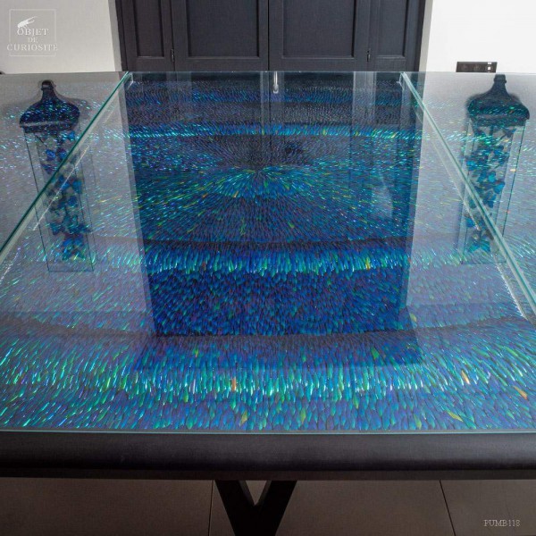 Table de réunion aux insectes bijoux
