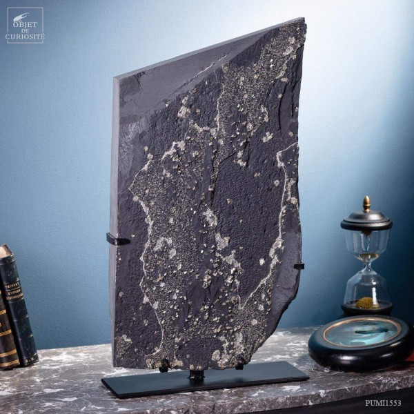 Pyrite cubique sur ardoise  de...
