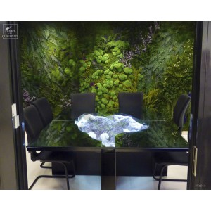 Table acier et améthyste...