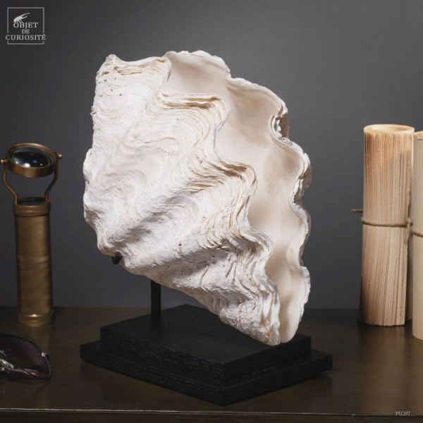 Bénitier entier sur socle bois