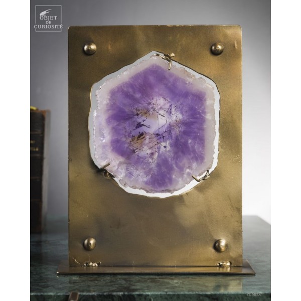 Tranche d'amétrine avec citrine...