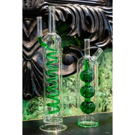 Bottle of laboratory with inner spirals