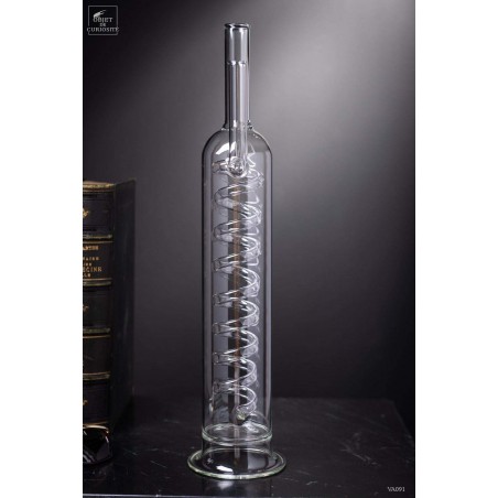 Bottle of laboratory with inner spirals