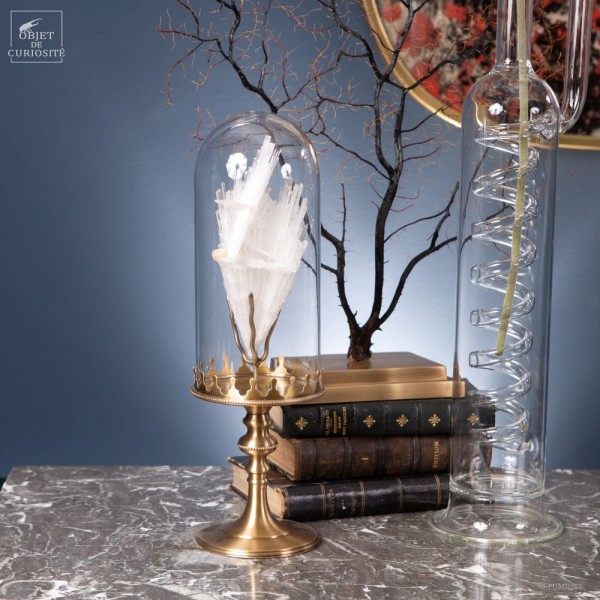 Scolecite from India under glass,...