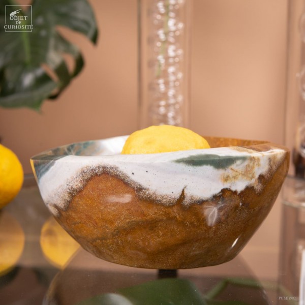 Bowl- polychrome jasper from...