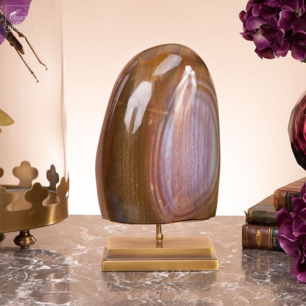 Jaspe rayé de Madagascar avec zone...