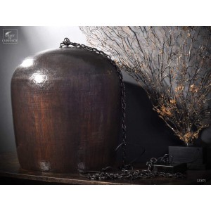 Lustre oeuf TGM cuivre martelé