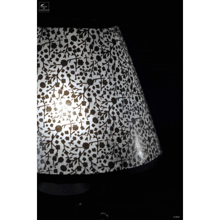 Lampe à poser 5 bras graphite pampilles onyx noir ABJ fleuris