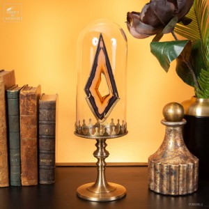 Geometrical agate in brass...