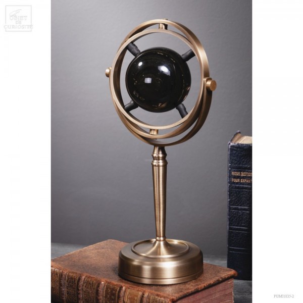 Obsidian ball, Mexico , spinning...