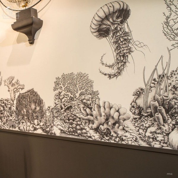 Encre marine, Panoramique  H 330cm X...