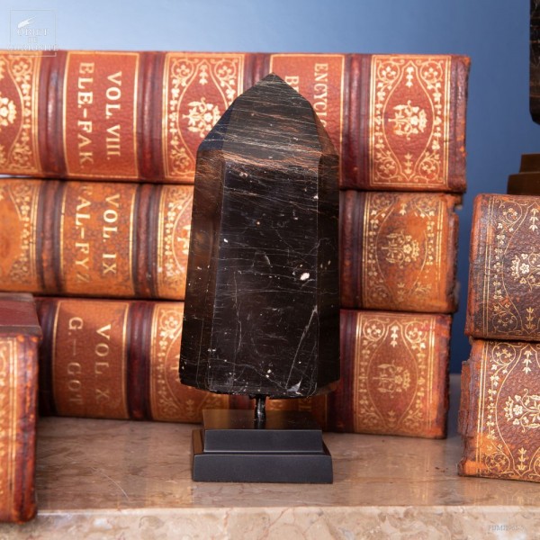 Black Tourmaline crystal with Hematite