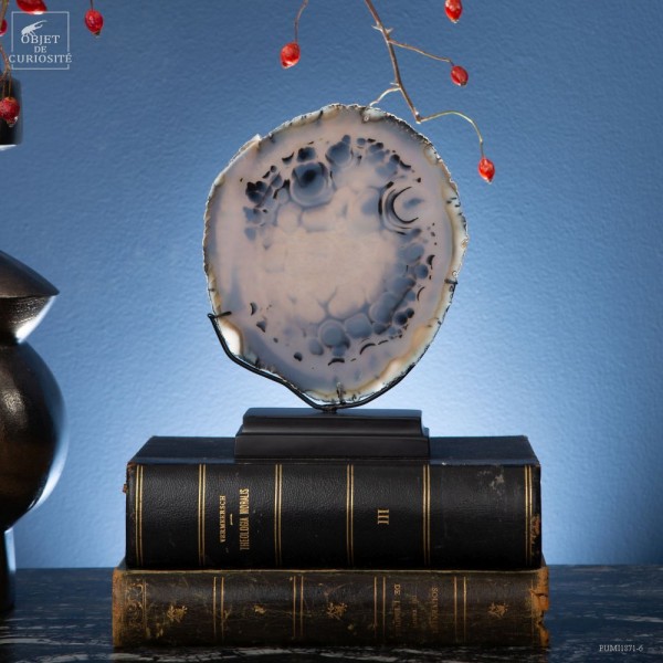 Agate en tranche (Brésil) base noire