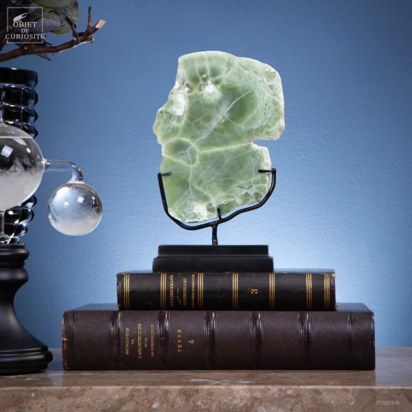 Slice of green Aragonite from Spain