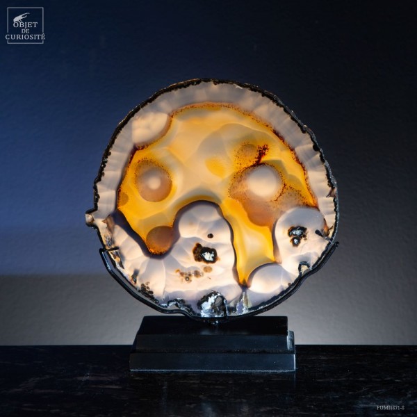 Agate en tranche (Brésil) base noire