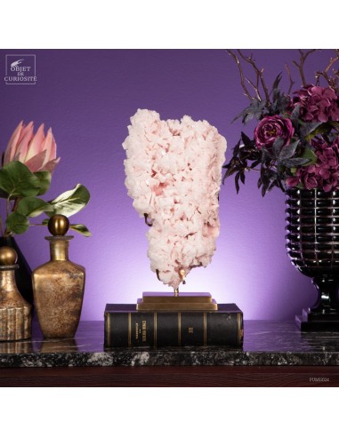 Pink halite - Mojave desert- on brass...