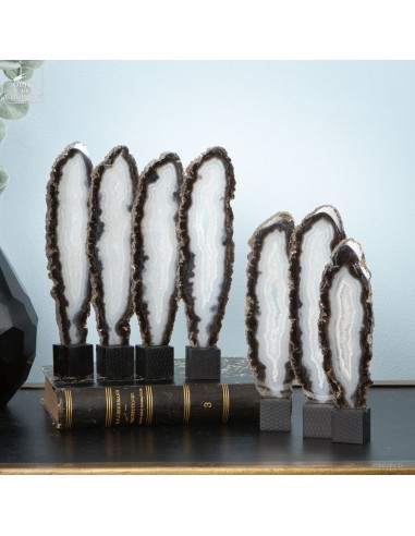 Serie of 7 black and white  Agate...