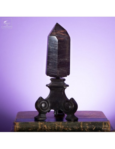 Black Tourmaline crystal with Hematite