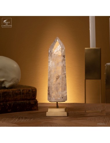 Clear crystal tip with milky veils,...