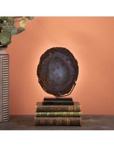 Agate en tranche, cercle de feu...